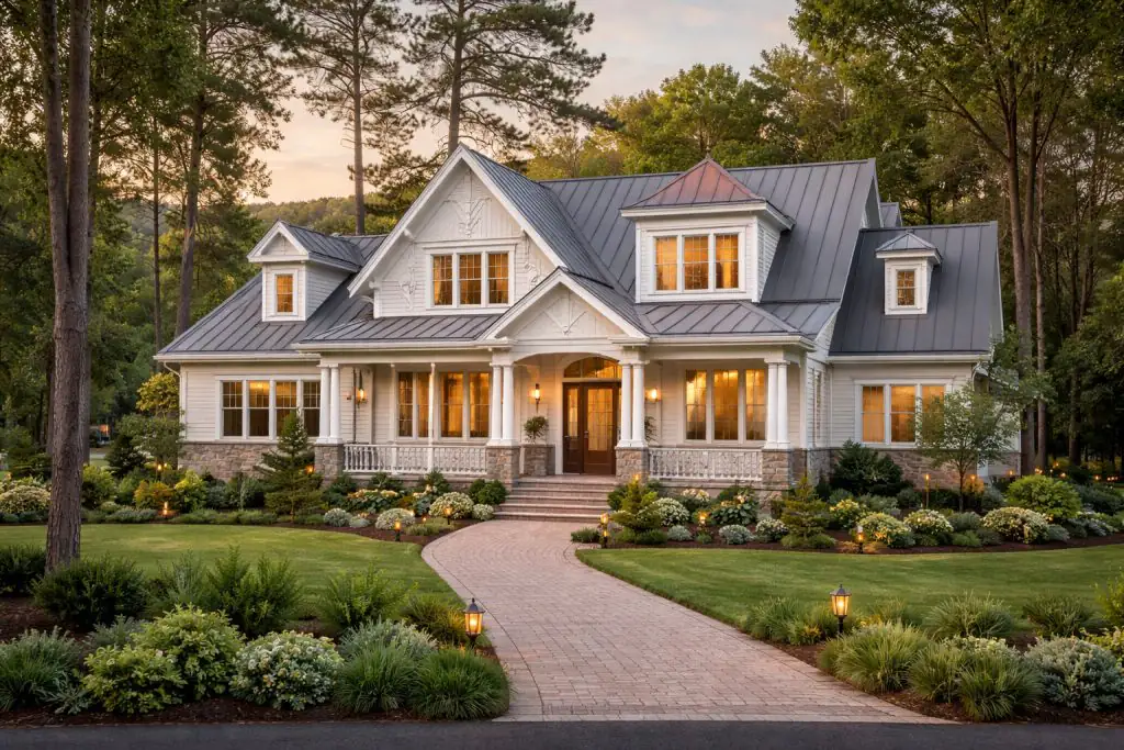 Custom home design concept rendering